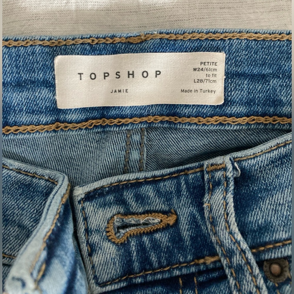 TOPSHOP Jamie Women's Light Blue Denim Jeans